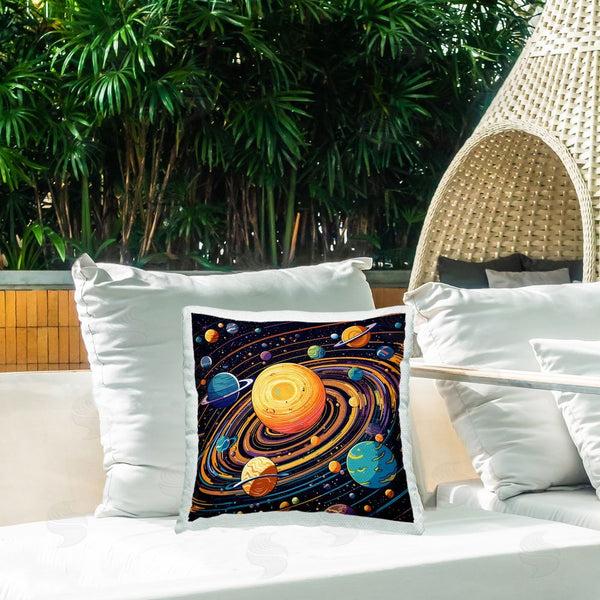 Stupell Industries Creative Studio | Planet Illustration Spiral Printed Throw Pillow
