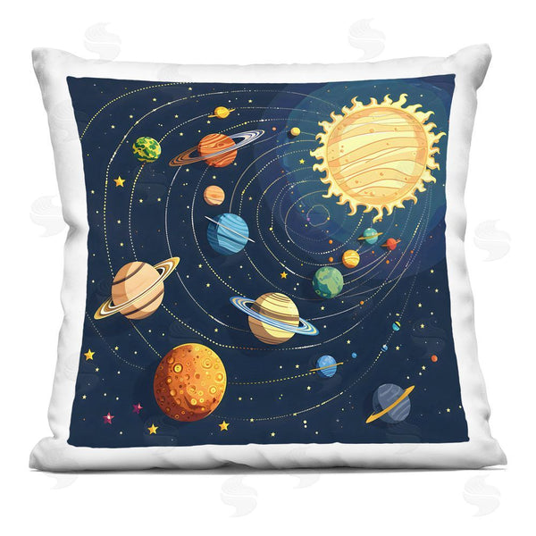 stupell industries Creative Studio | Planets Around The Sun Throw Pillow