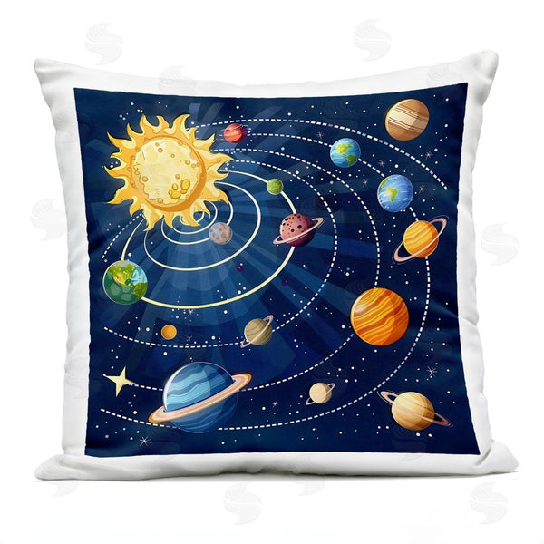 Stupell Industries Creative Studio | Planets In Orbit Throw Pillow