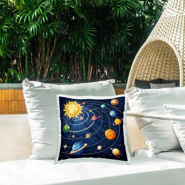 Stupell Industries Creative Studio | Planets In Orbit Throw Pillow
