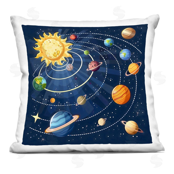 stupell industries Creative Studio | Planets In Orbit Throw Pillow