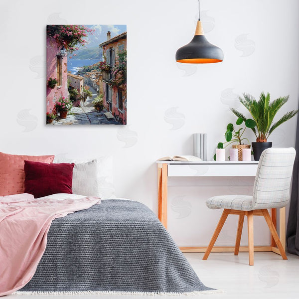 Stupell Industries Creative Studio | Quaint Pink Village View