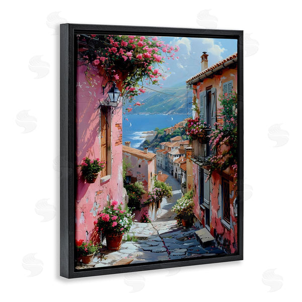 Stupell Industries Creative Studio | Quaint Pink Village View