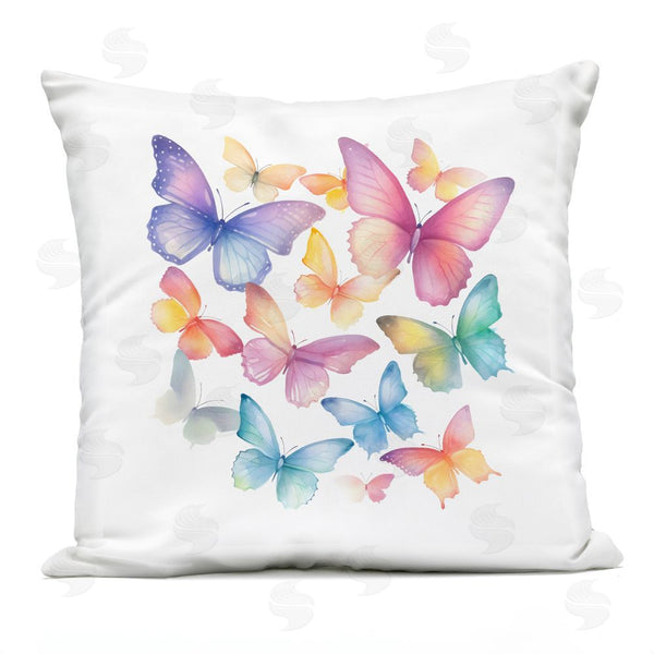 Stupell Industries Creative Studio | Rainbow Butterflies Rabble Throw Pillow