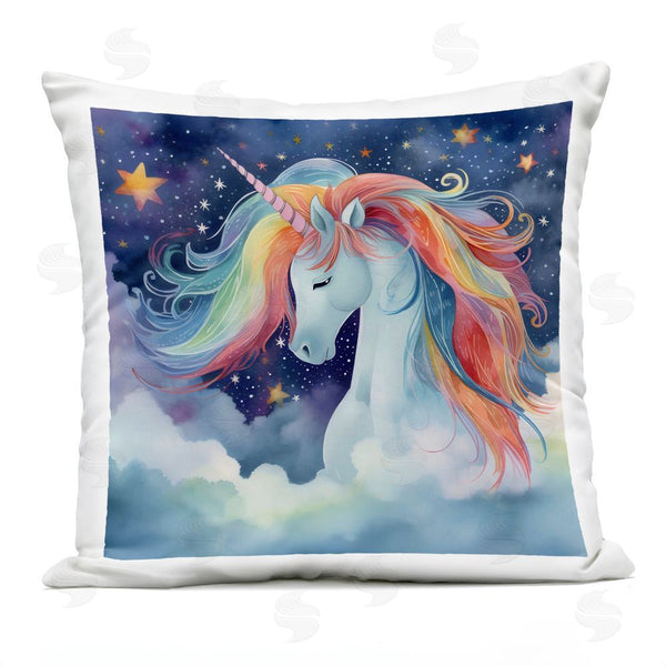 Stupell Industries Creative Studio | Rainbow Mane Unicorn In Clouds Throw Pillow