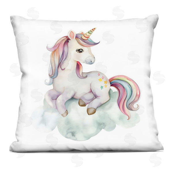 stupell industries Creative Studio | Rainbow Unicorn on Cloud Throw Pillow