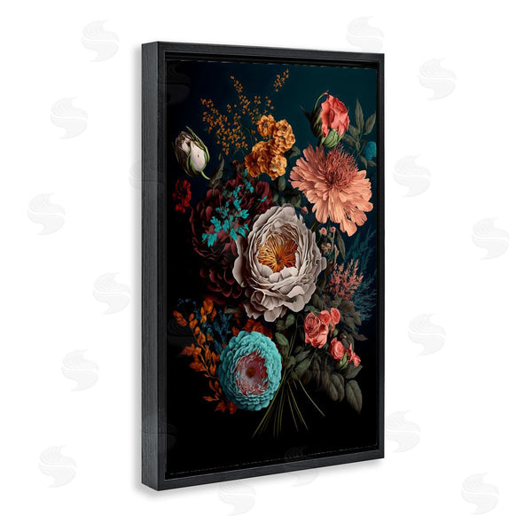 Stupell Industries Creative Studio | Realistic Colorful Floral On Black
