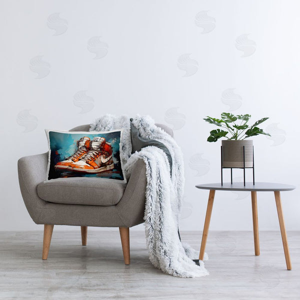 Stupell Industries Creative Studio | Red & White Sneakers Splash Throw Pillow