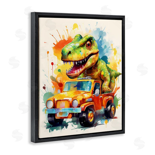 Stupell Industries Creative Studio | Riding In Back Dino Car
