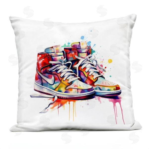 Stupell Industries Creative Studio | Sneakers With Watercolor Drip Throw Pillow