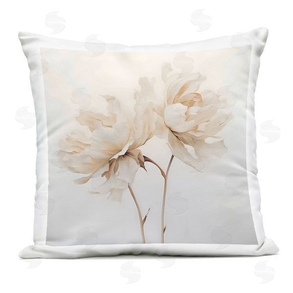 Stupell Industries Creative Studio | Soft Blooming White Peonies Printed Throw Pillow