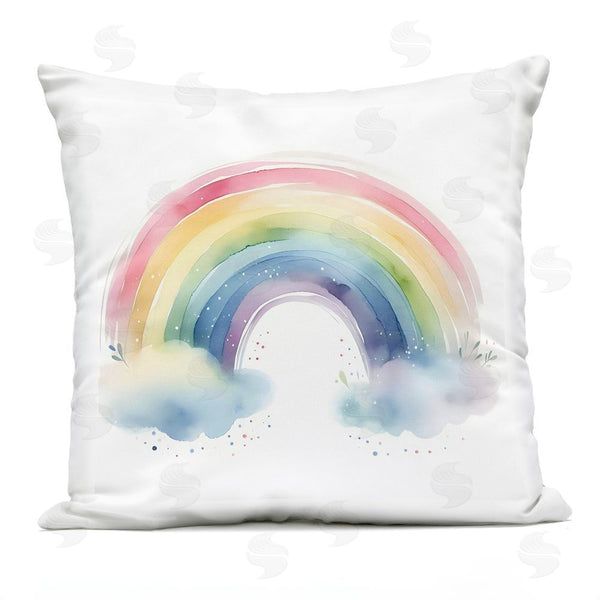 Stupell Industries Creative Studio | Soft Rainbow With Clouds Throw Pillow