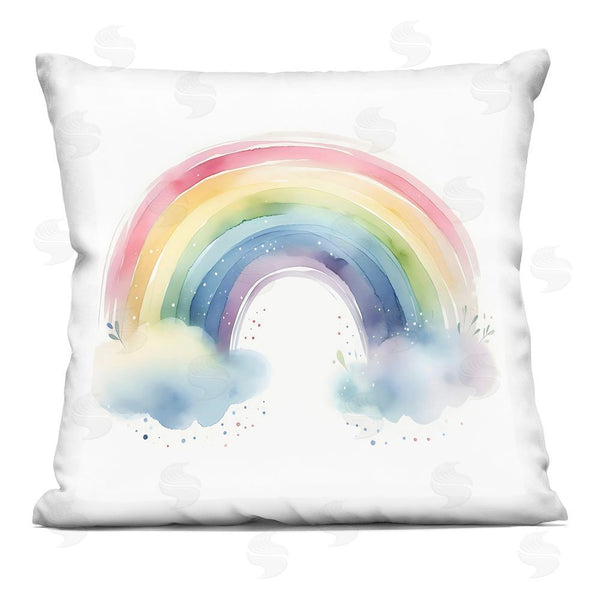 stupell industries Creative Studio | Soft Rainbow with Clouds Throw Pillow