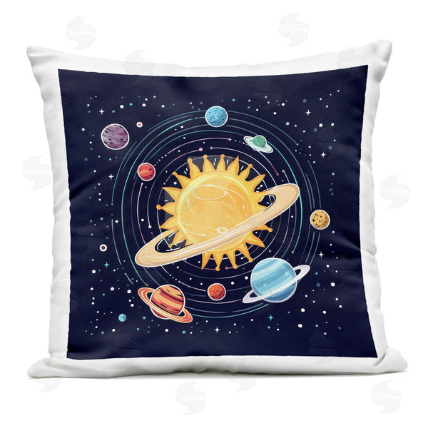 Stupell Industries Creative Studio | Solar System Planets Orbit Printed Throw Pillow