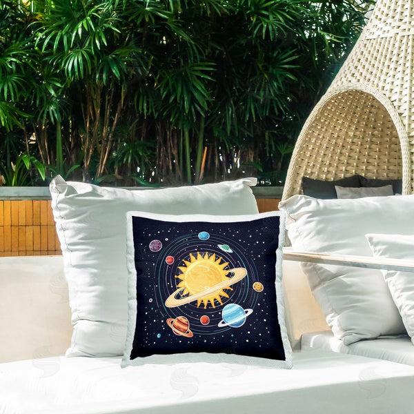 Stupell Industries Creative Studio | Solar System Planets Orbit Printed Throw Pillow