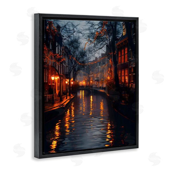 Stupell Industries Creative Studio | Street Lamp Canal View Wall Art
