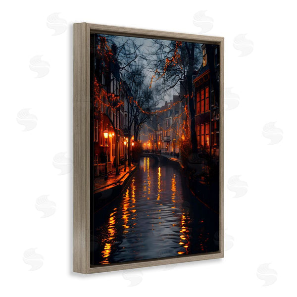 Stupell Industries Creative Studio | Street Lamp Canal View Wall Art