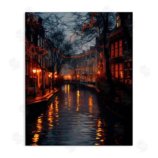 stupell industries Creative Studio | Street Lamp Canal View Wall Art