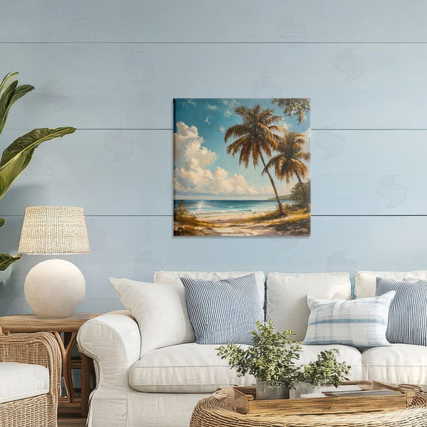 Stupell Industries Creative Studio | Summer Beach Palms & Clouds