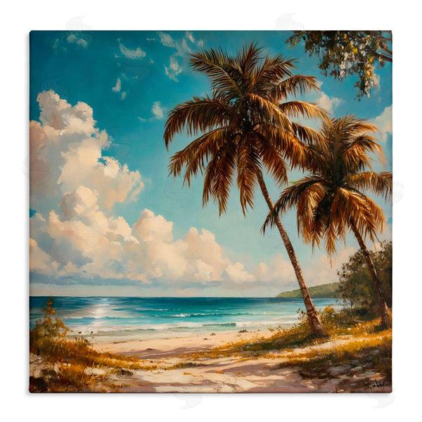 stupell industries Creative Studio | Summer Beach Palms & Clouds