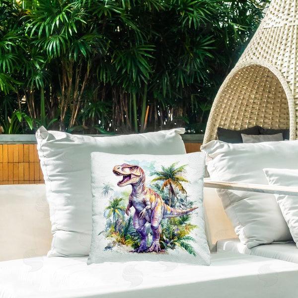 Stupell Industries Creative Studio | T-Rex Among Palm Trees Throw Pillow