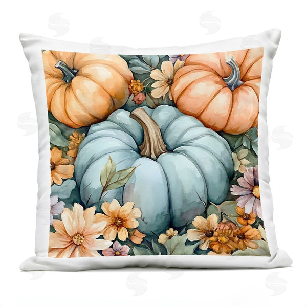 Stupell Industries Creative Studio | Three Pumpkins & Florals Printed Throw Pillow