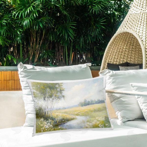 Stupell Industries Creative Studio | Tranquil River Stream Printed Throw Pillow
