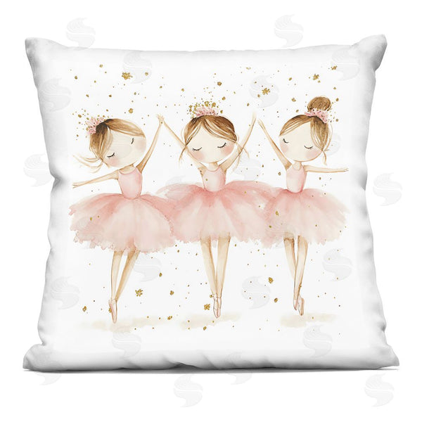 stupell industries Creative Studio | Trio Of Ballerinas Throw Pillow