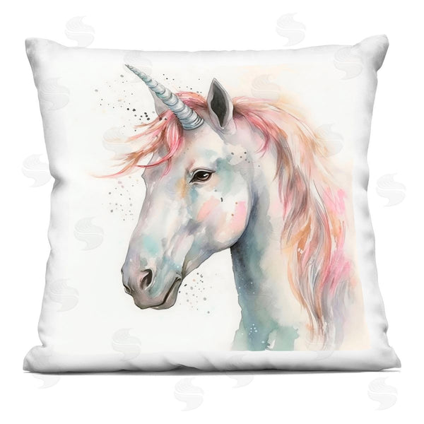 stupell industries Creative Studio | Unicorn With Pink Mane Printed Throw Pillow