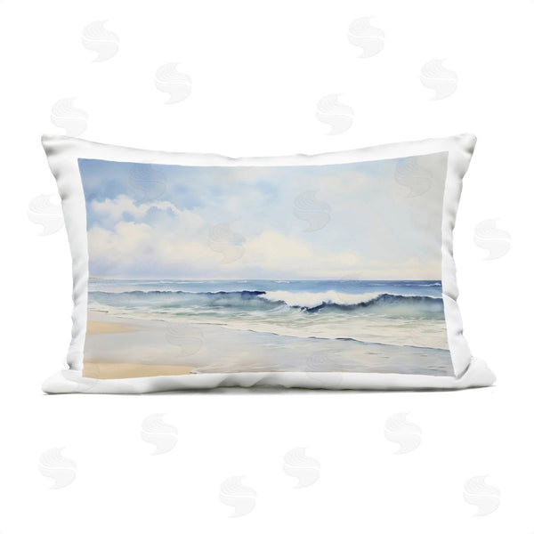 Stupell Industries Creative Studio | Watercolor Beach Serenity Printed Throw Pillow