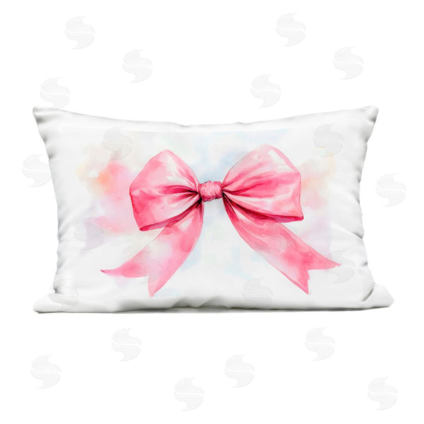 Stupell Industries Creative Studio | Watercolor Fade Pink Bow Printed Throw Pillow