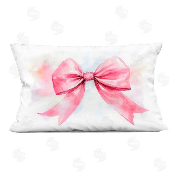stupell industries Creative Studio | Watercolor Fade Pink Bow Printed Throw Pillow