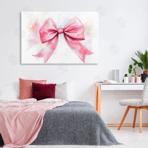 Stupell Industries Creative Studio | Watercolor Fade Pink Bow Wall Art