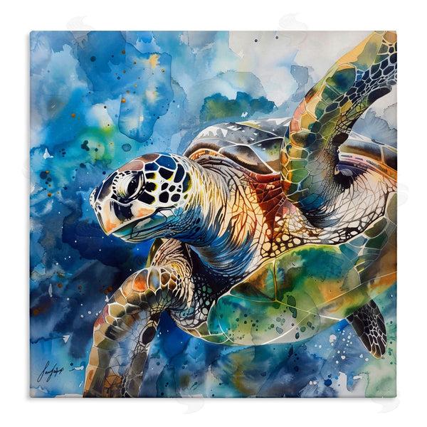 stupell industries Creative Studio | Watercolor Splatter Sea Turtle