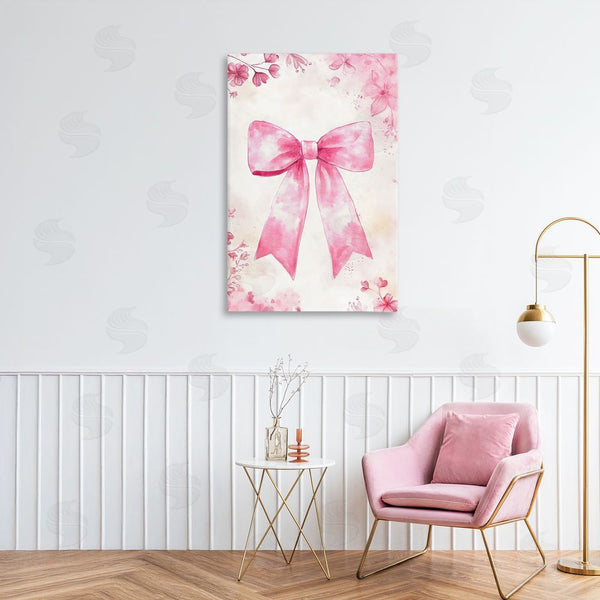 Stupell Industries Creative Studio | Whimsical Floral Bow Pink & Beige Wall Art