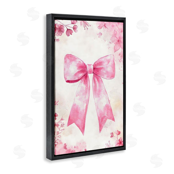 Stupell Industries Creative Studio | Whimsical Floral Bow Pink & Beige Wall Art