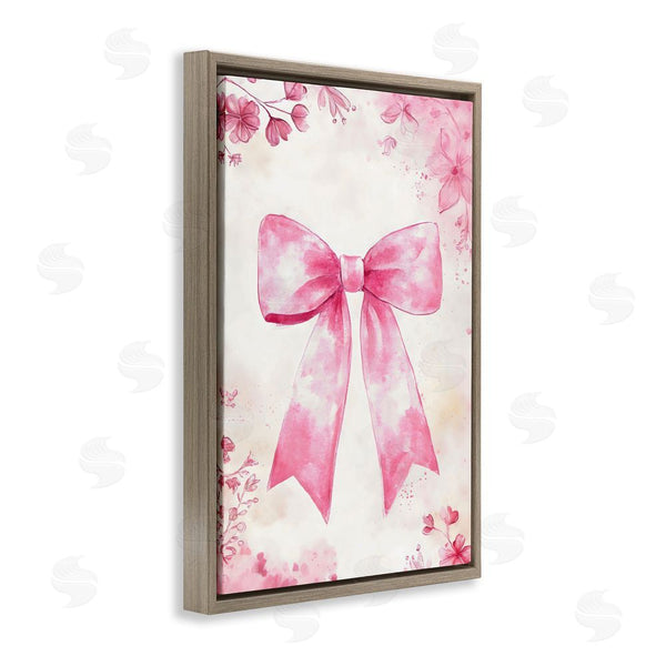 Stupell Industries Creative Studio | Whimsical Floral Bow Pink & Beige Wall Art