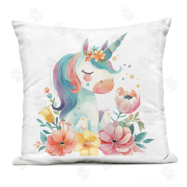 Stupell Industries Creative Studio | Whimsical Unicorn With Blossoms Throw Pillow