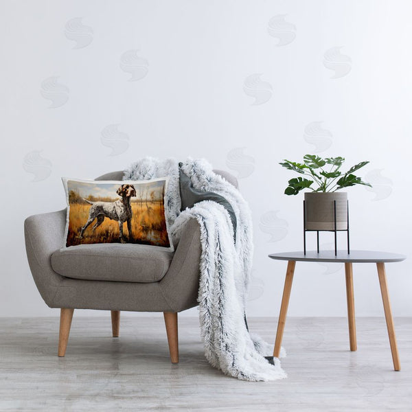 Stupell Industries Creative Studio | White Spotted Bird Dog Printed Throw Pillow