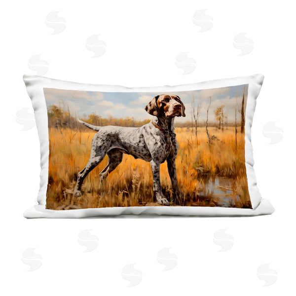 Stupell Industries Creative Studio | White Spotted Bird Dog Printed Throw Pillow