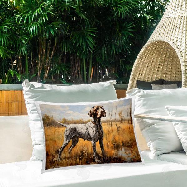 Stupell Industries Creative Studio | White Spotted Bird Dog Printed Throw Pillow