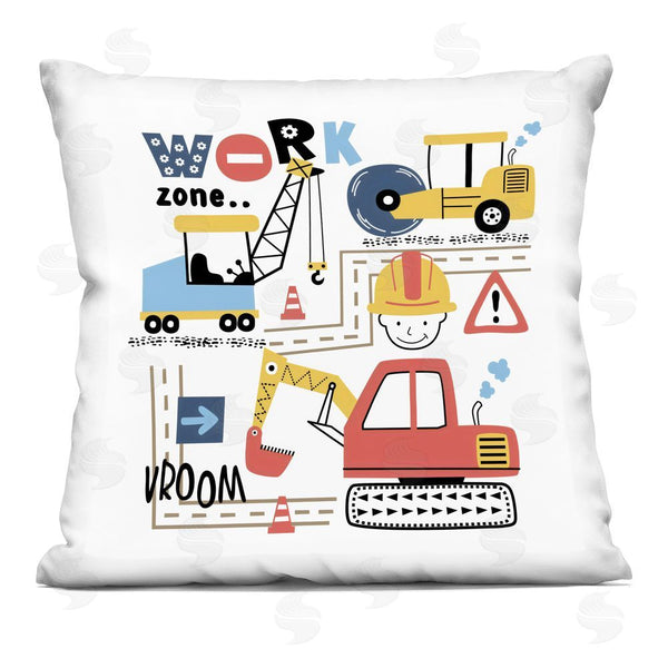 Stupell Industries Creative Studio | Work Zone Construction Essentials Throw Pillow