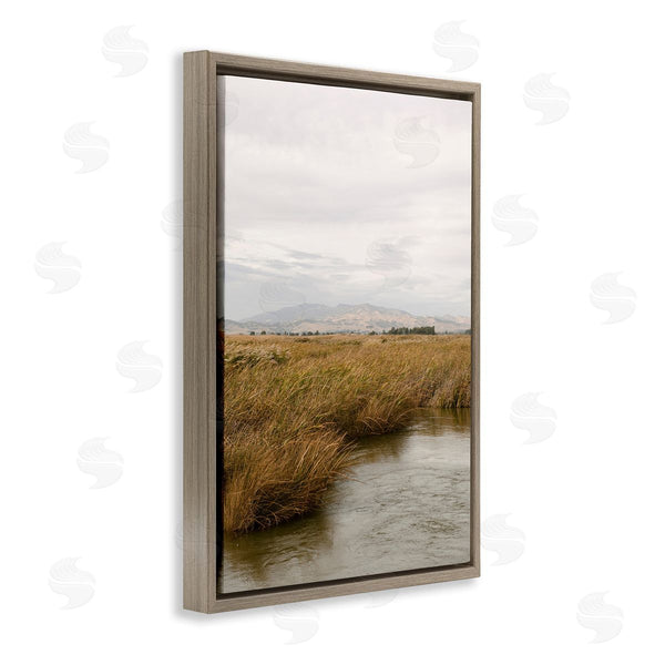 Stupell Industries Crystal Lynn Collins | Marshland With Distant Mountain Wall Art