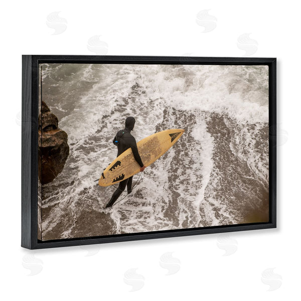 Stupell Industries Crystal Lynn Collins | Surfer Strolling Shore