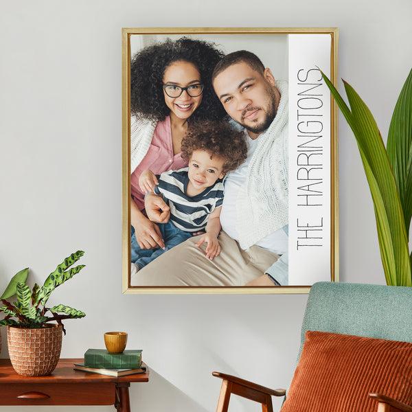 stupell industries Custom Floating Frame Canvas Print with Vertical Text