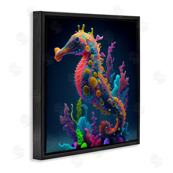 Stupell Industries CyberGeek Design | Abstract Seahorse Vivid Hues Wall Art