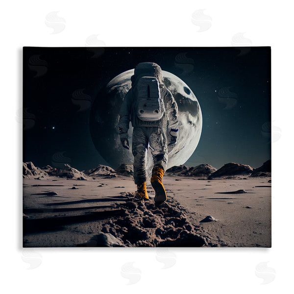 stupell industries CyberGeek Design | Man On Moon Outer Space Astronaut Wall Art