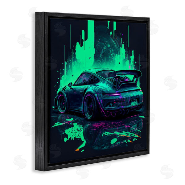 Stupell Industries CyberGeek Design | Urban Sports Car Neon Graffiti Wall Art