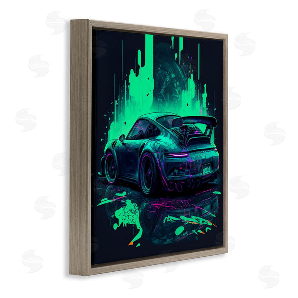 Stupell Industries CyberGeek Design | Urban Sports Car Neon Graffiti Wall Art