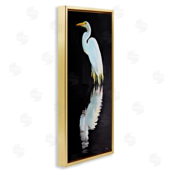 Stupell Industries D. Rust | Dark Egret Reflection Wall Art